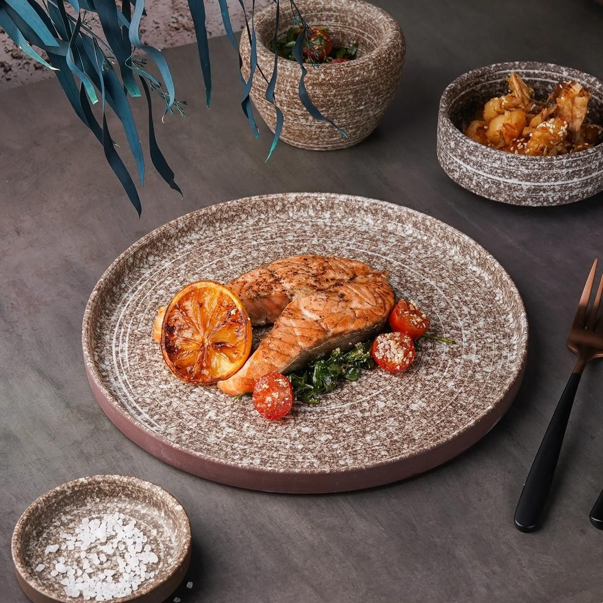 Тарелка с бортом  24,7*1,8 см, Brown Taiga Untouched, P.L. Proff Cuisine