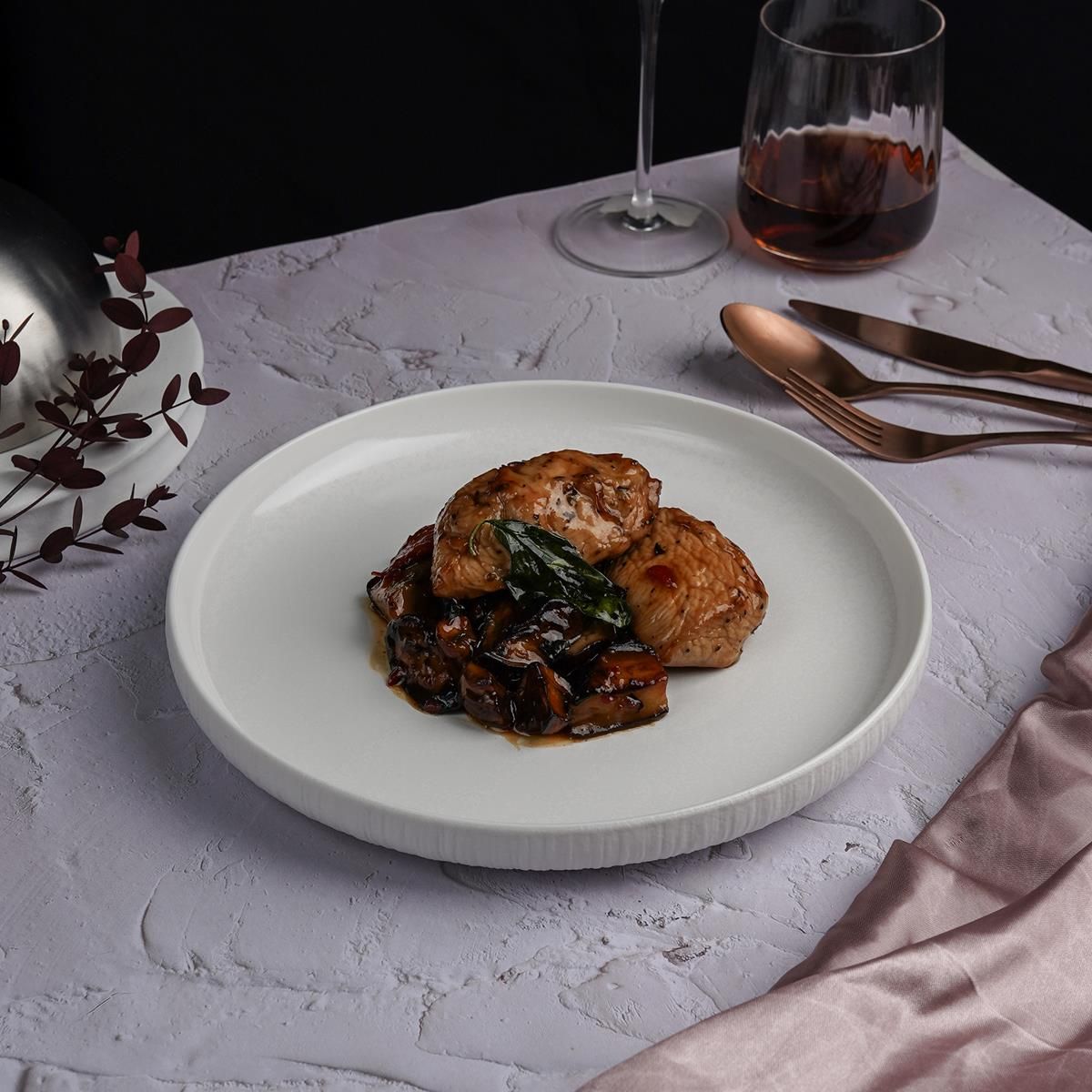 Тарелка с бортом d=25 см, h=3см, серия "Frost White Moon",  P.L. - Proff Cuisine