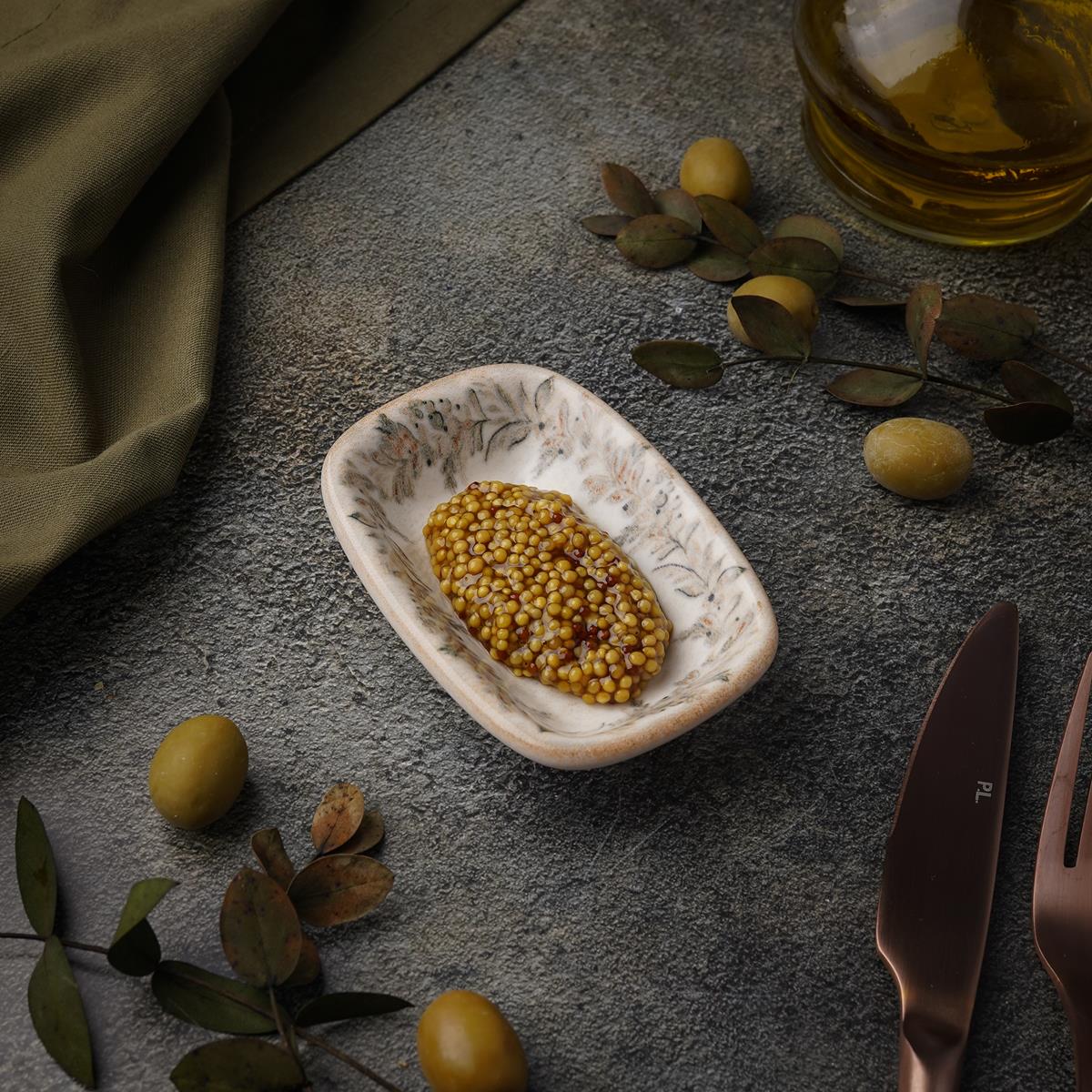 Салатник,блюдо для закусок 10 cм (10*6.5 см),фарфор,серия "Oliva", By Bone