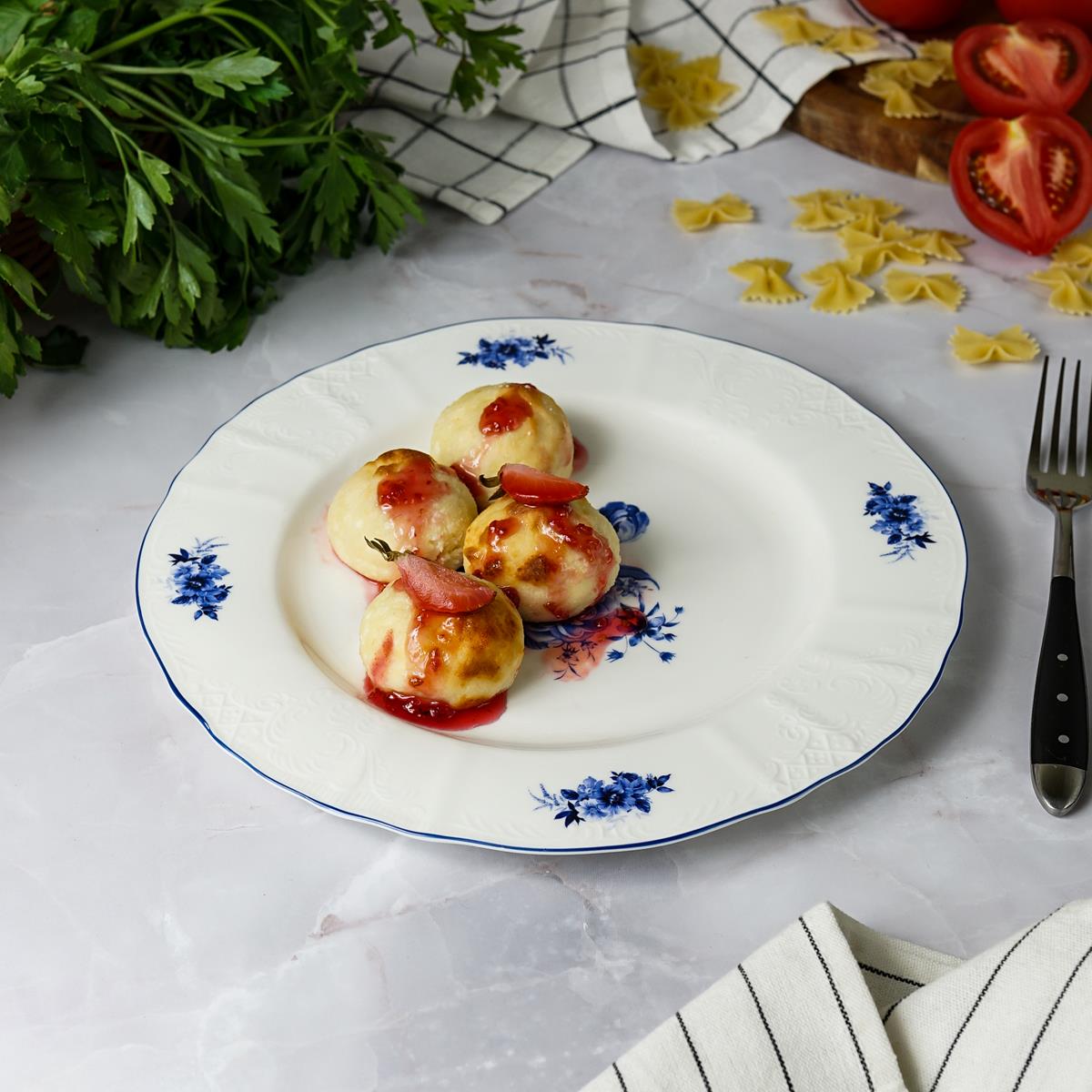 Тарелка круглая 26 см,коллекция "Blue Flower"  P.L. Proff Cuisine