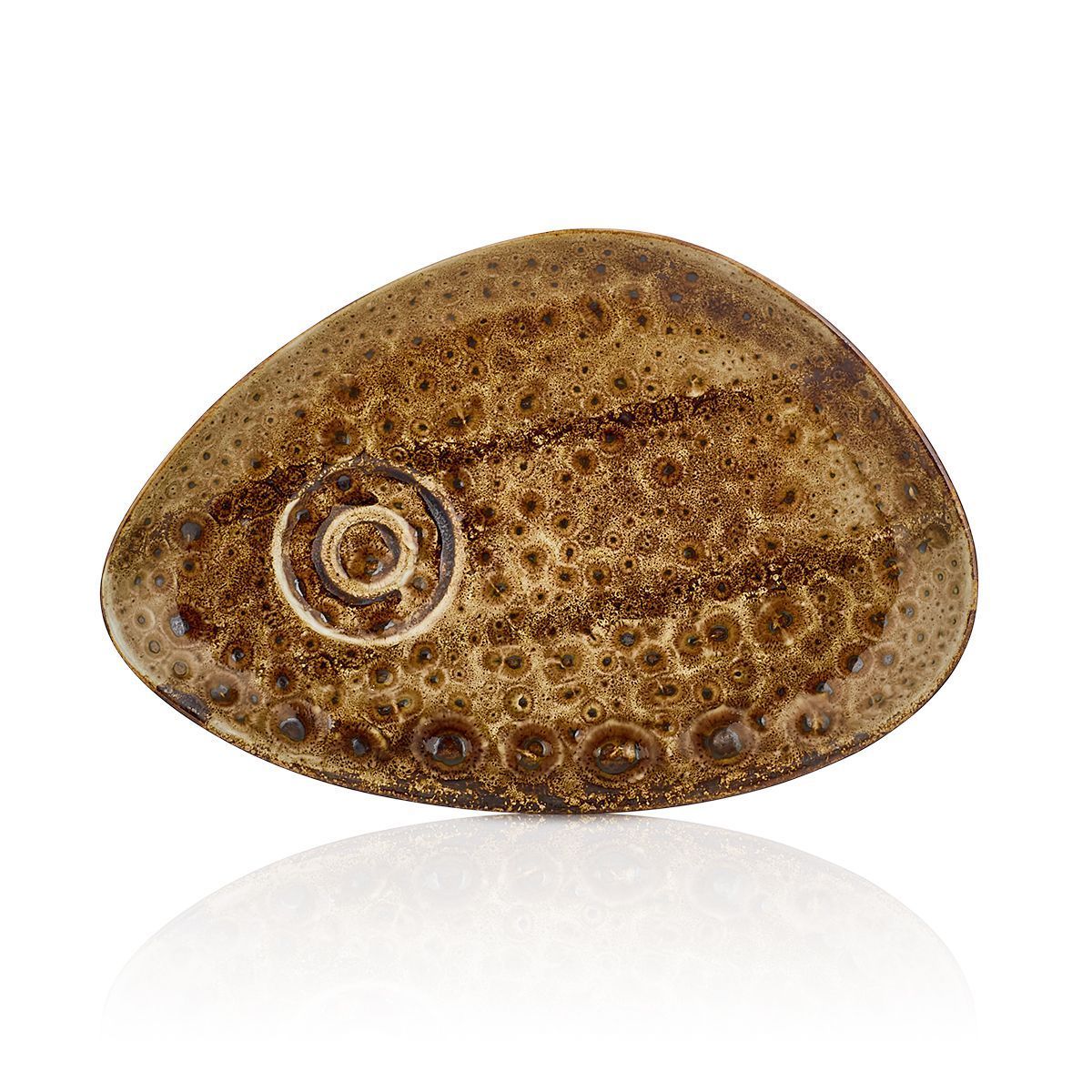 Блюдце 25*17 cм,(для чашки 81229383)  фарфор,серия "Cowry Yellow", By Bone