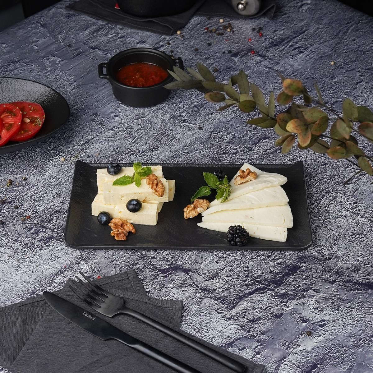 Блюдо для подачи  Black Raw Steller 26*15*1,6 см, P.L. Proff Cuisine