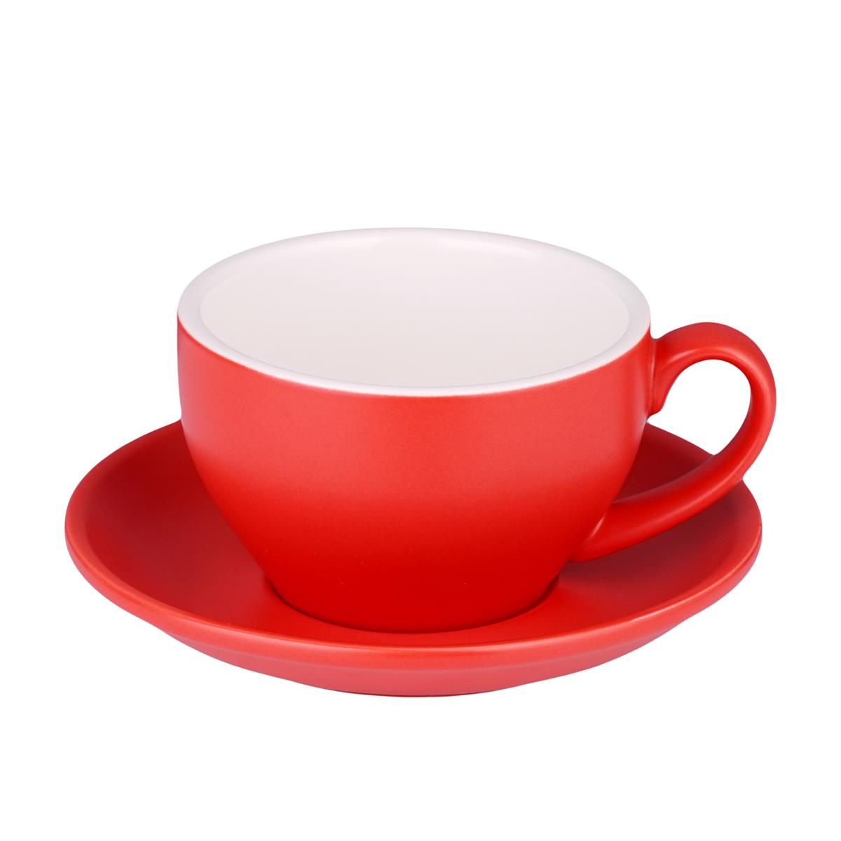 Кофейно-чайная пара Barista (Бариста) 250 мл,красный-матовый цвет, P.L.