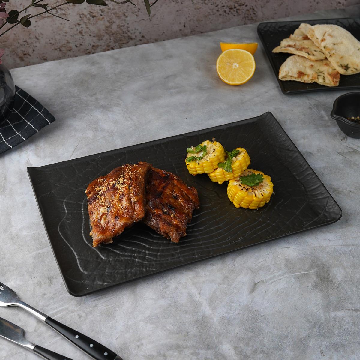 Блюдо прямоугольное d=33,5*20.5см,серия "Black Raw Wood"  P.L. - ProffCuisine