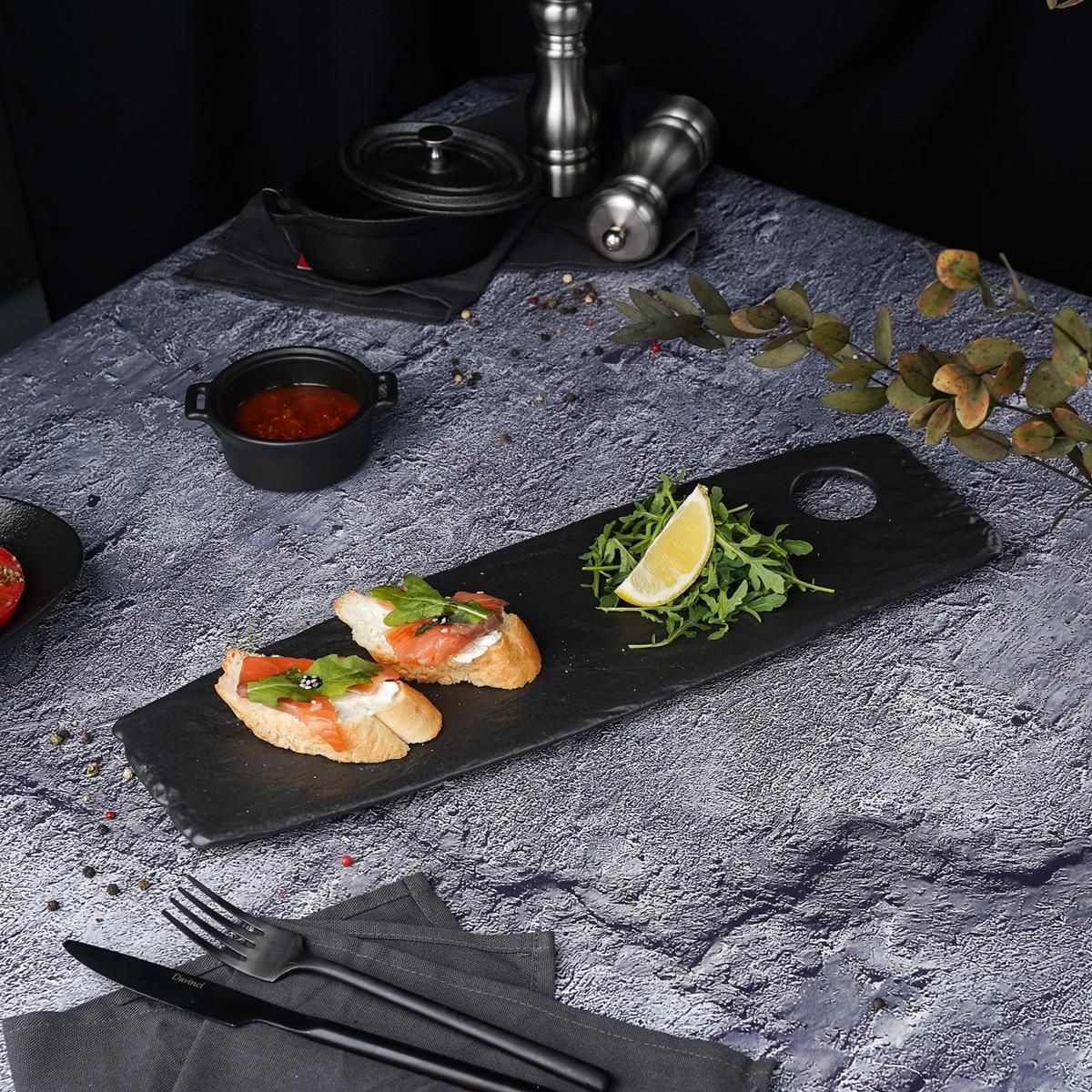 Блюдо для подачи  Black Raw Steller 42,5*13*1,4 см, P.L. Proff Cuisine