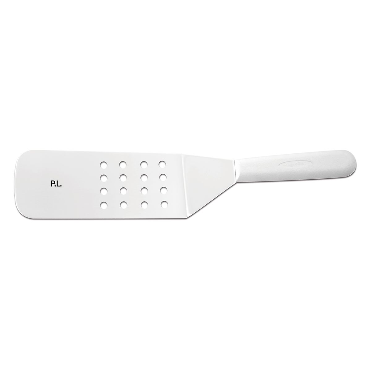 Лопатка металлическая перфорированная с пластиковой ручкой, 20 см*7,5 см,  P.L. Proff Cuisine