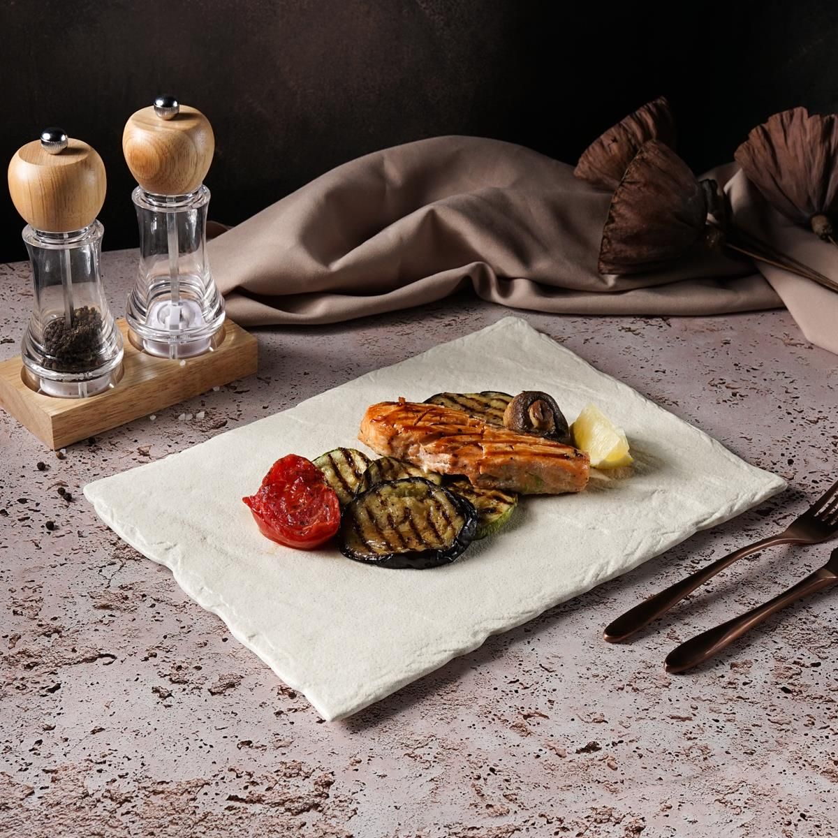 Блюдо прямоугольное для подачи Elephant Ivory 34*24*1 см, P.L. Proff Cuisine