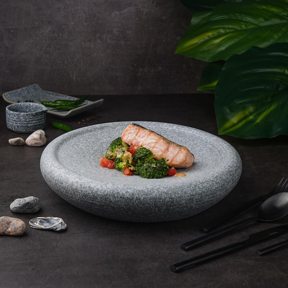 Блюдо для подачи  d=28 см,h=6 см, Stone Untouched Taiga, P.L. Proff Cuisine
