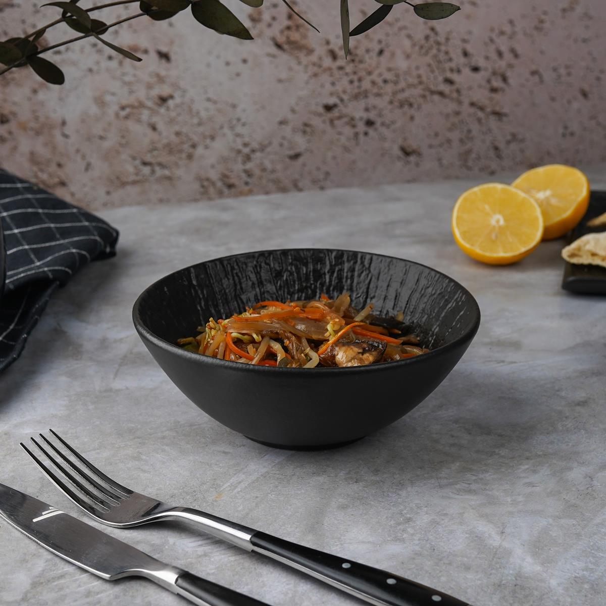 Блюдо для салата d=14,8 см, h*5.5 см, 500 мл, серия "Black Raw Wood"  P.L. - ProffCuisine
