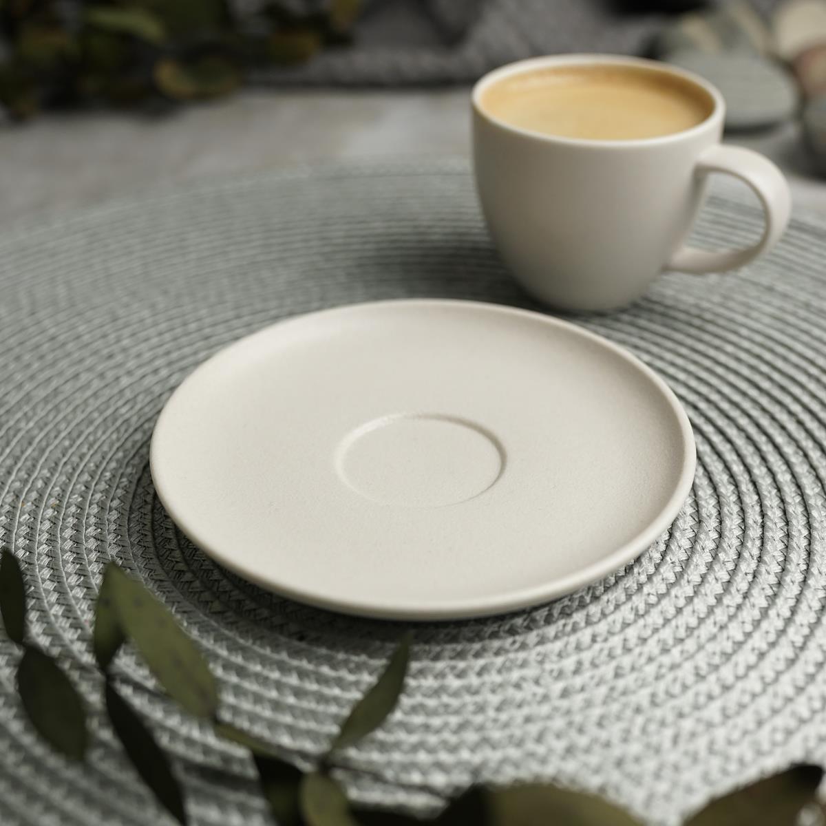 Блюдце д/кофейной чашки d=12,5 cм,фарфор "NOBLE" серия "Fine Plus-Light Grey"