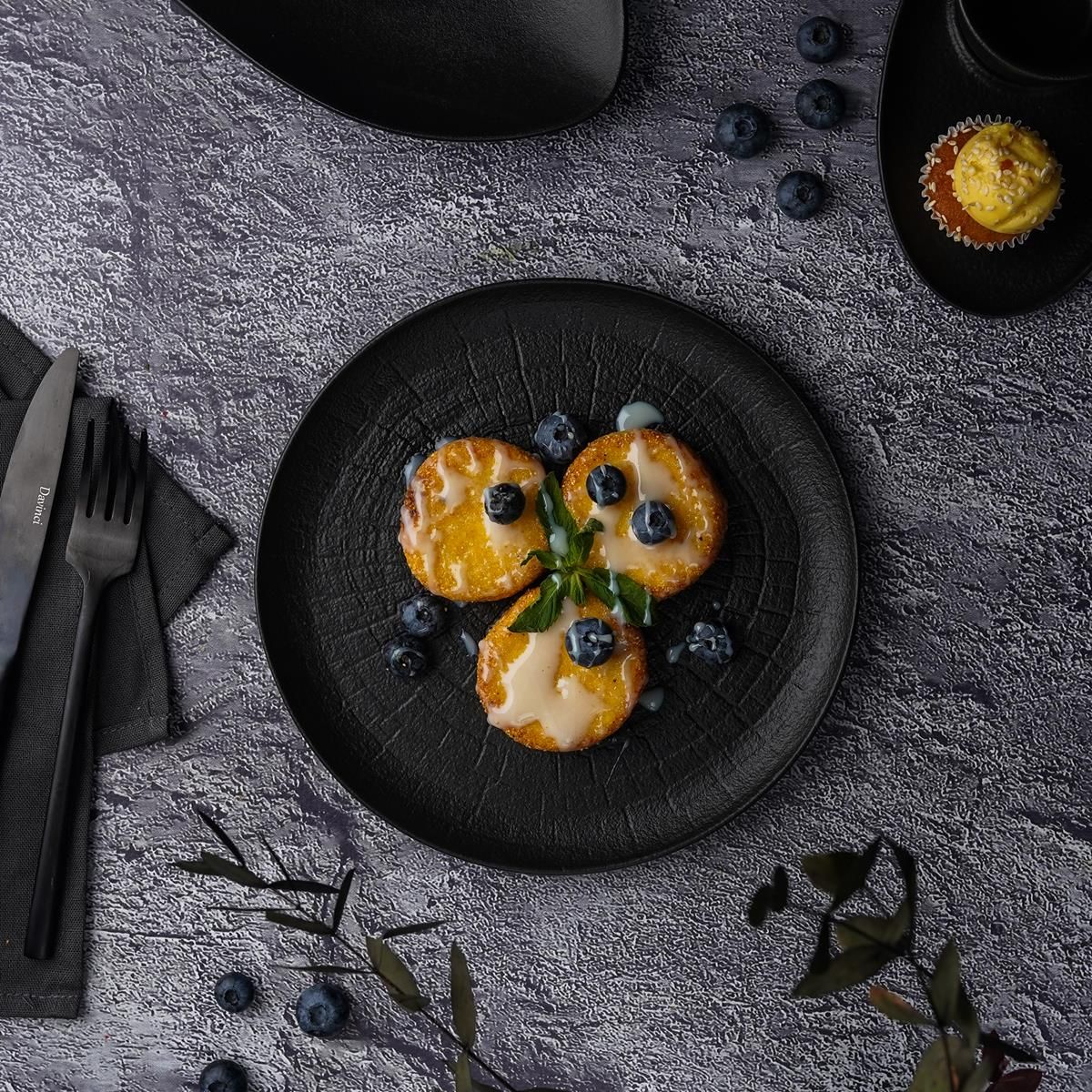 Тарелка  Black Raw Stellar d=20,5 см, P.L. Proff Cuisine