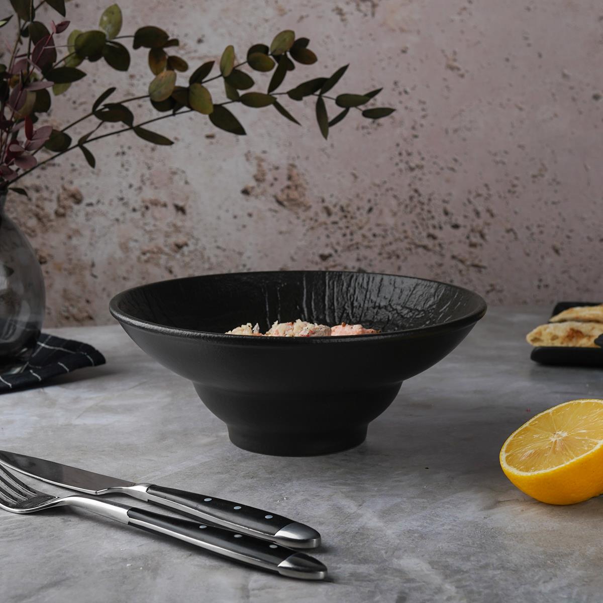 Тарелка для пасты,супа,салата d=20, h=7,6 см, 650мл, серия "Black Raw Wood"  P.L. - ProffCuisine