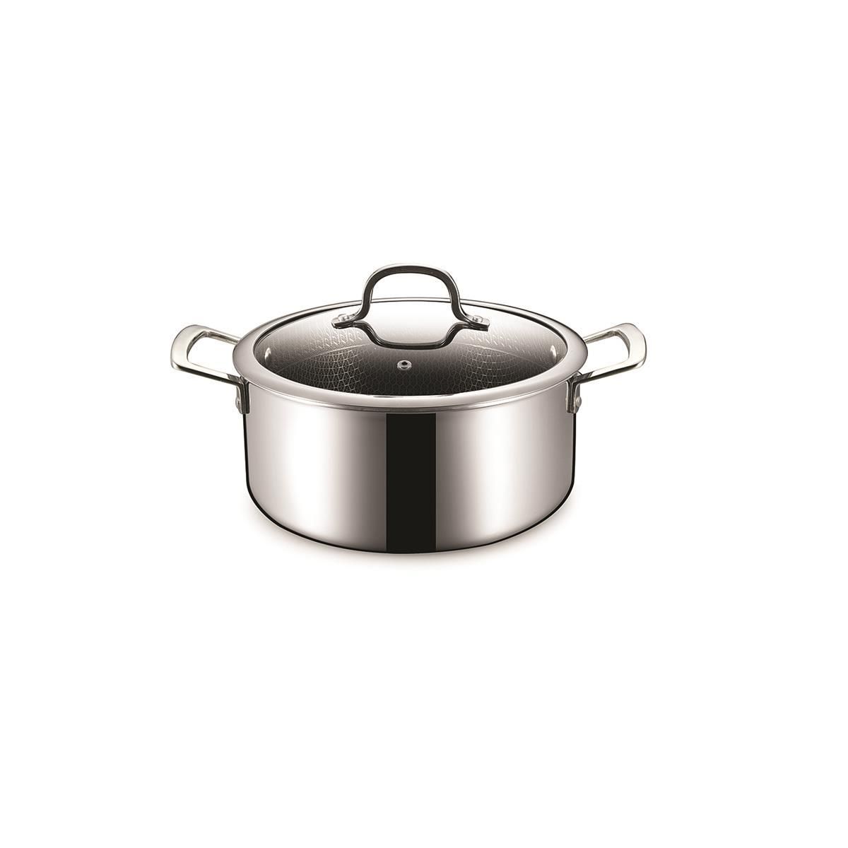 Кастрюля с крышкой,трех-слойная сталь, 5.85 литра,серия "New Kitchen", 26*11.5 см, P.L.