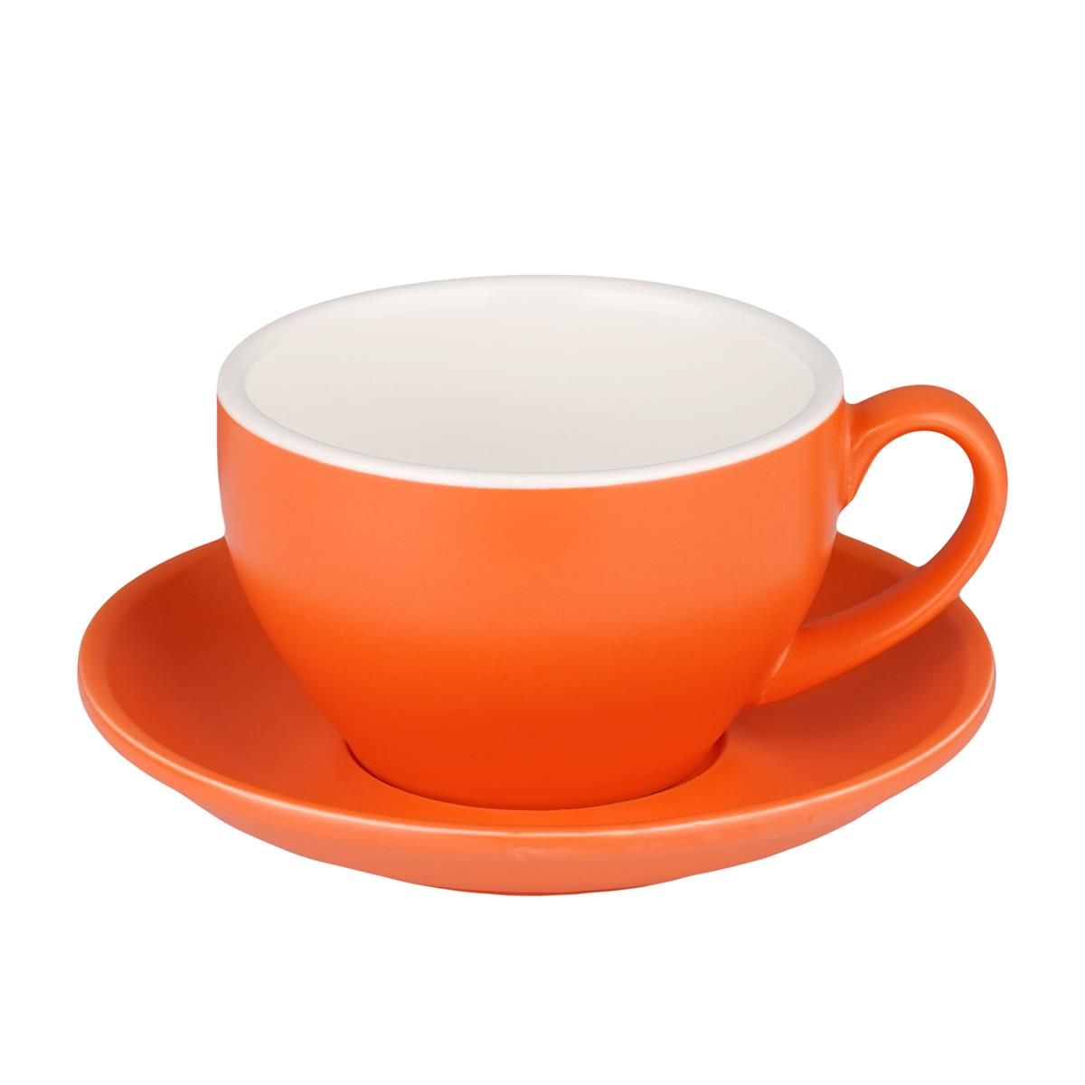 Кофейно-чайная пара Barista (Бариста) 250 мл,оранжевый-матовый цвет, P.L.