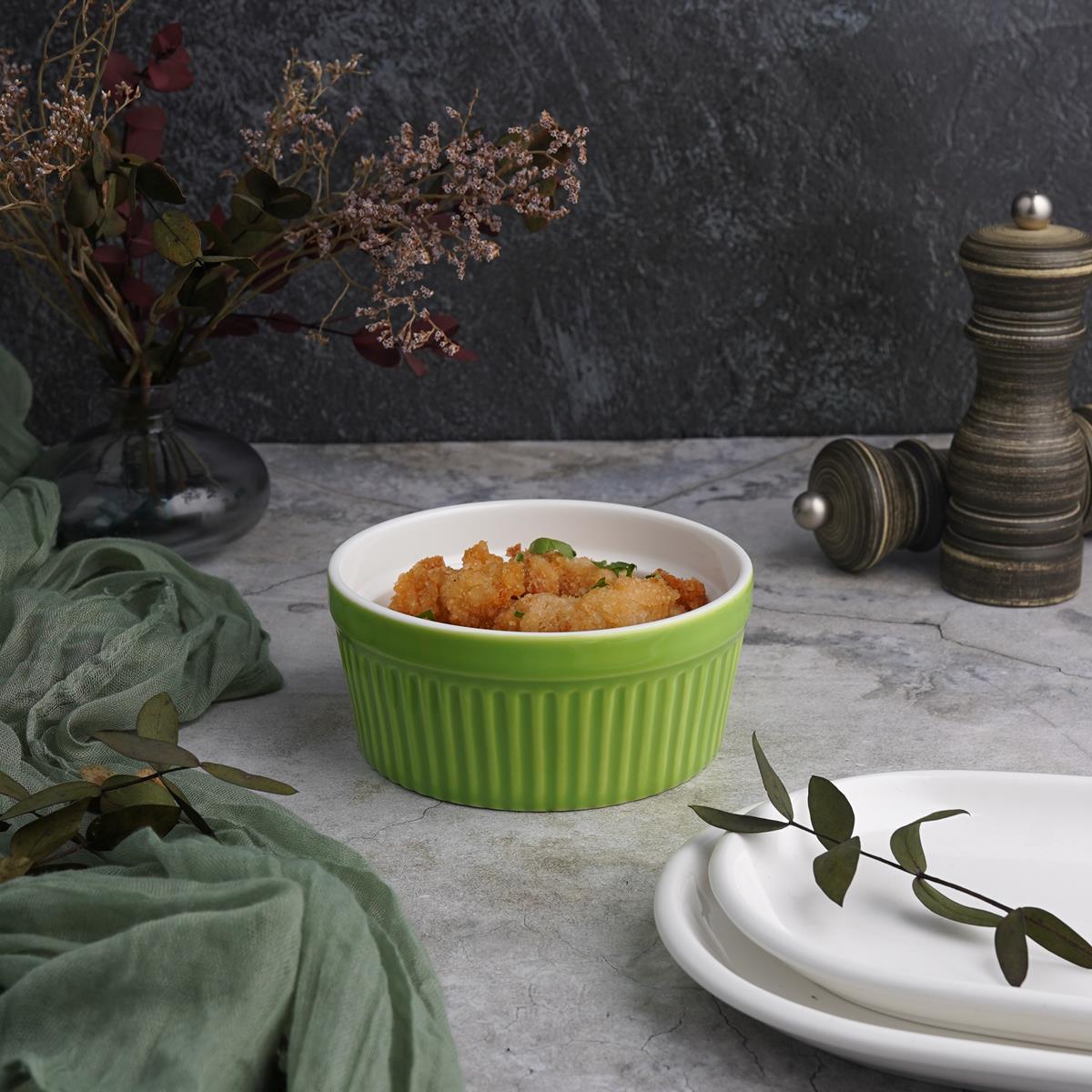 Чашка для подачи десерта "Крем-Карамель",12 см,зеленая,фарфор, P.L. Proff Cuisine