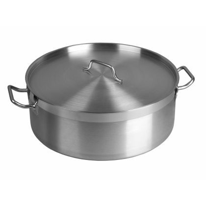 Кастрюля-котел c крышкой,низкая, 10л (32*12) сталь 18/0,серия "Kitchen Staff"  P.L.-Proff Cuisine