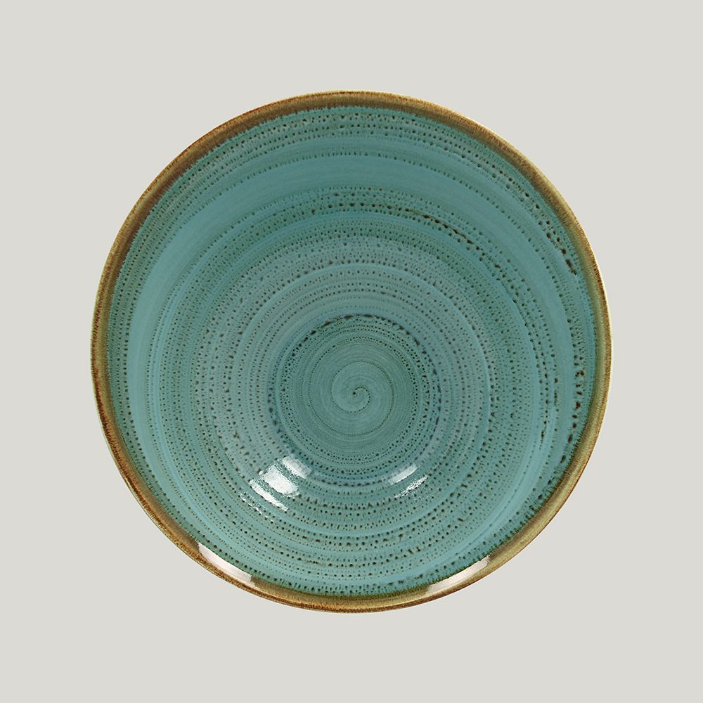 Ассиметричная тарелка RAK Porcelain Twirl Lagoon 1,6 л, 29*14 см
