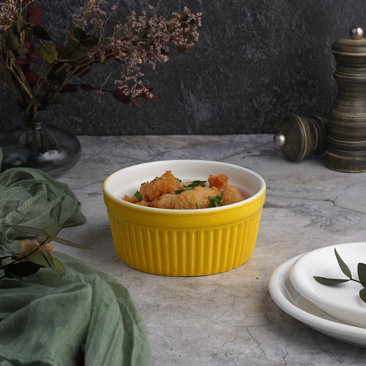 Чашка для подачи десерта "Крем-Карамель",12 см,желтая,фарфор, P.L. Proff Cuisine