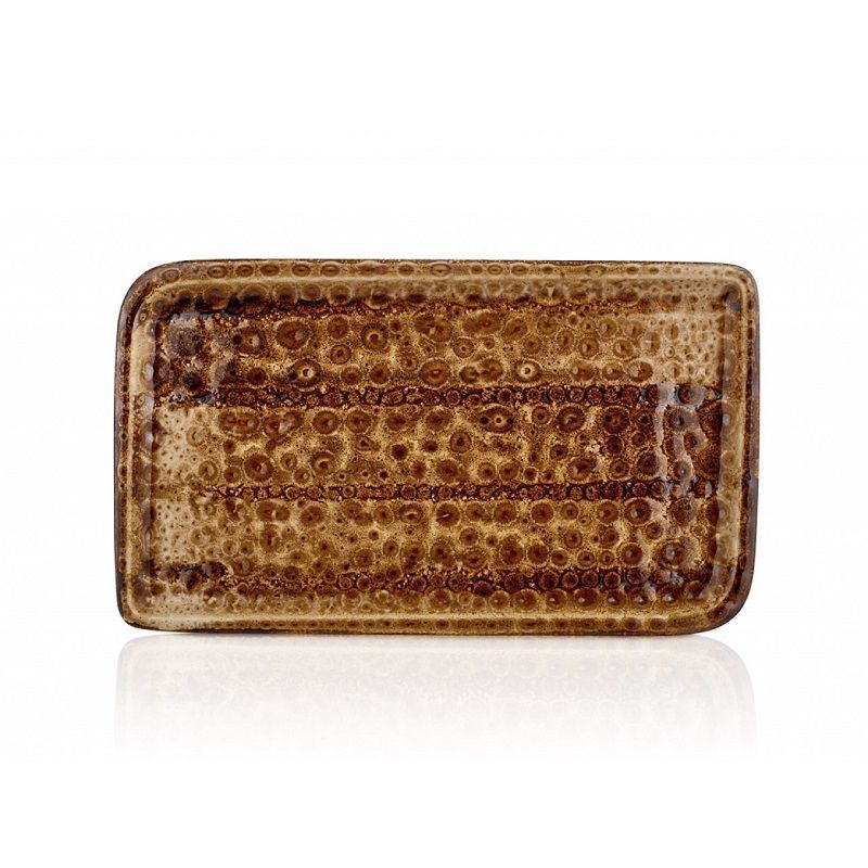 Блюдо прямоугольное "Cowry Yellow" 35*21см. фарфор By Bone
