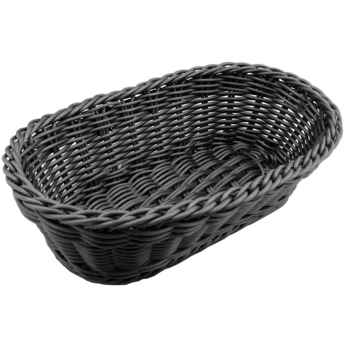Хлебница плетеная овальная 23*13,5 см, h 8,5 см,черная, ротанг, P.L. Proff Cuisine