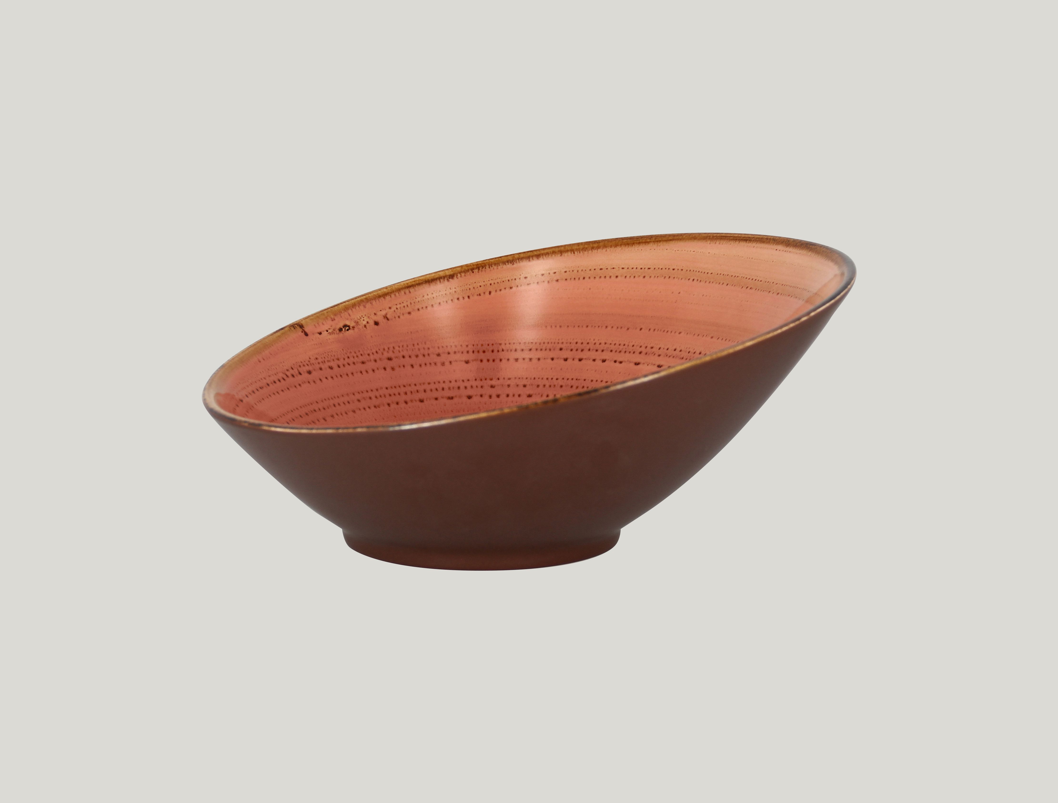 Ассиметричная тарелка RAK Porcelain Twirl Coral 1,6 л, 29*14 см