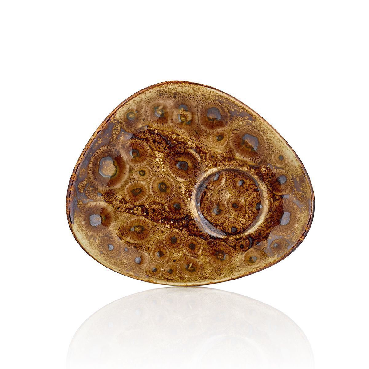 Блюдце 14*11 cм,(для чашки 81229385)  фарфор,серия "Cowry Yellow", By Bone