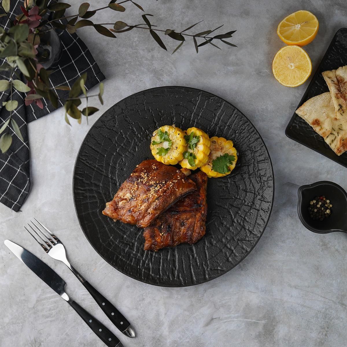 Тарелка d=27см, h=3 см, серия "Black Raw Wood"  P.L. - ProffCuisine