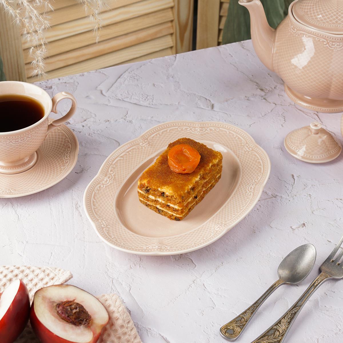 Блюдо овальное 24 см, фарфор,серия "Aristocrat-Peach Tea", Noble