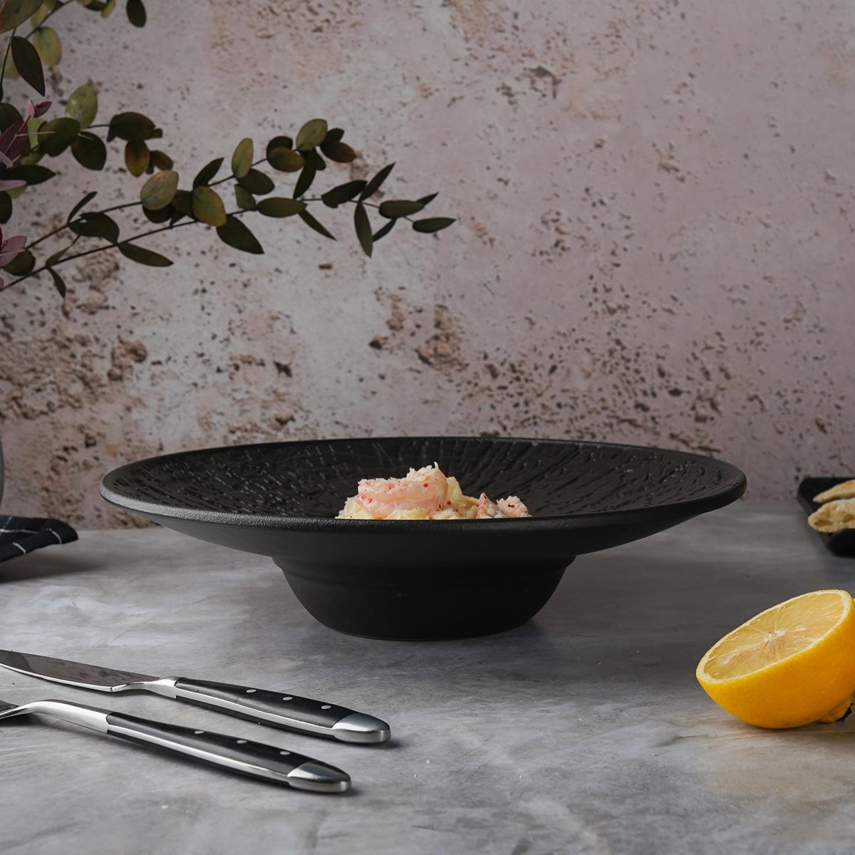 Тарелка для пасты,супа,салата d=27см, h=5,5см, 250 мл, серия "Black Raw Wood"  P.L. - ProffCuisine