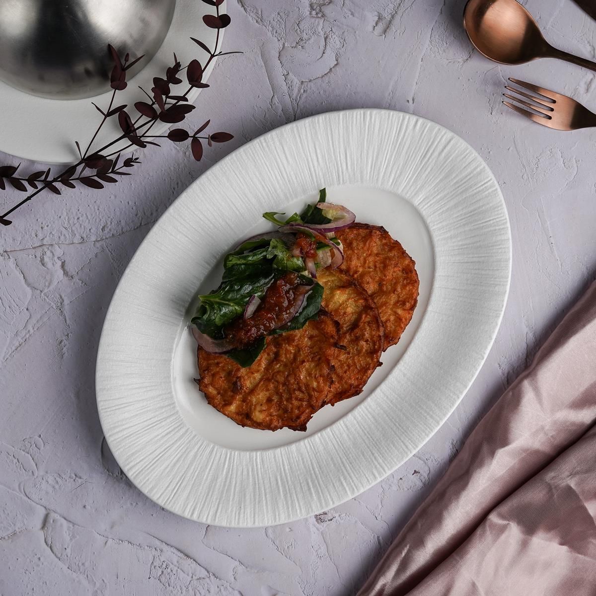 Блюдо овальное 31,5*23,3*3,5 см,серия "Frost White Moon",  P.L. - Proff Cuisine
