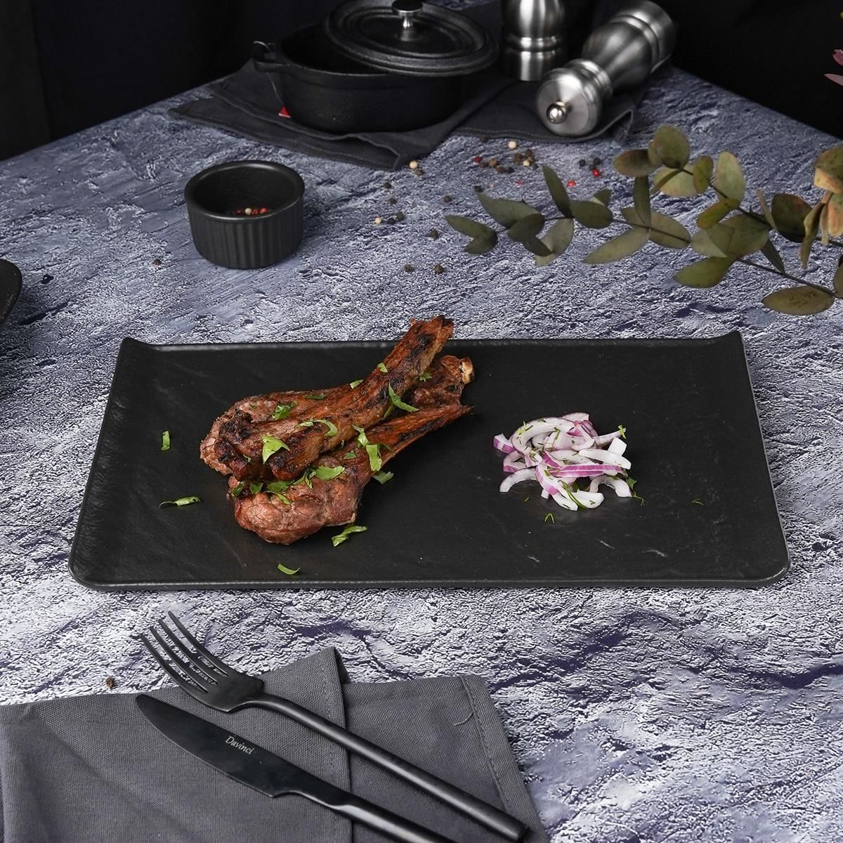 Блюдо  Black Raw Steller 33,5*20,5*1,5 см, P.L. Proff Cuisine
