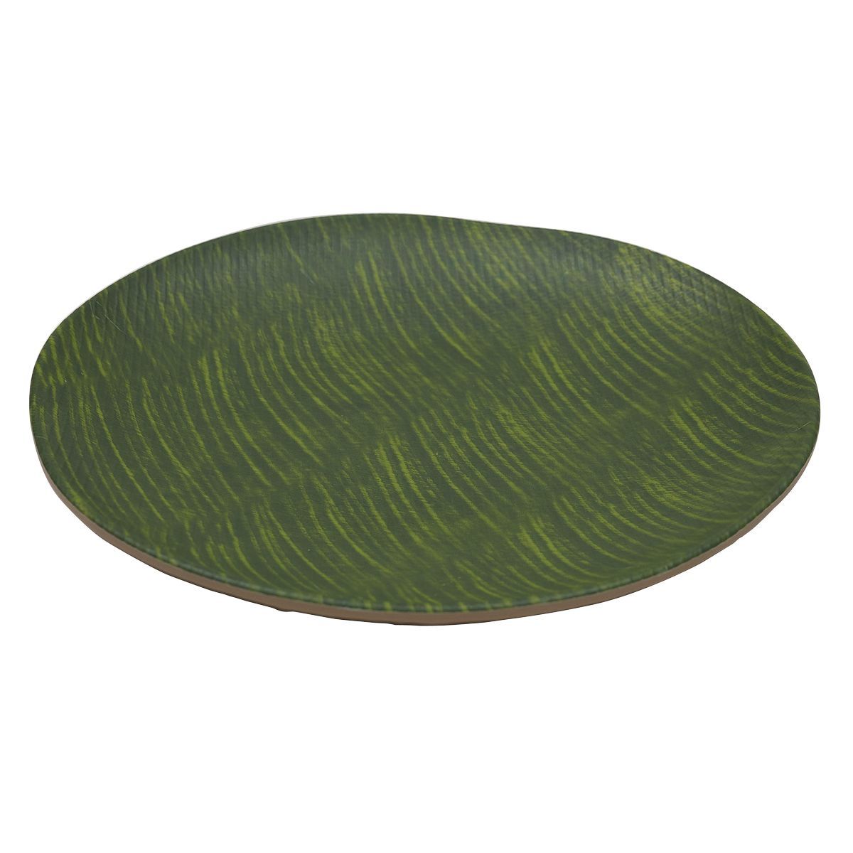 Блюдо,поднос меламиновый 26*26*3.5см  ,Green Banana Leaf,P.L.