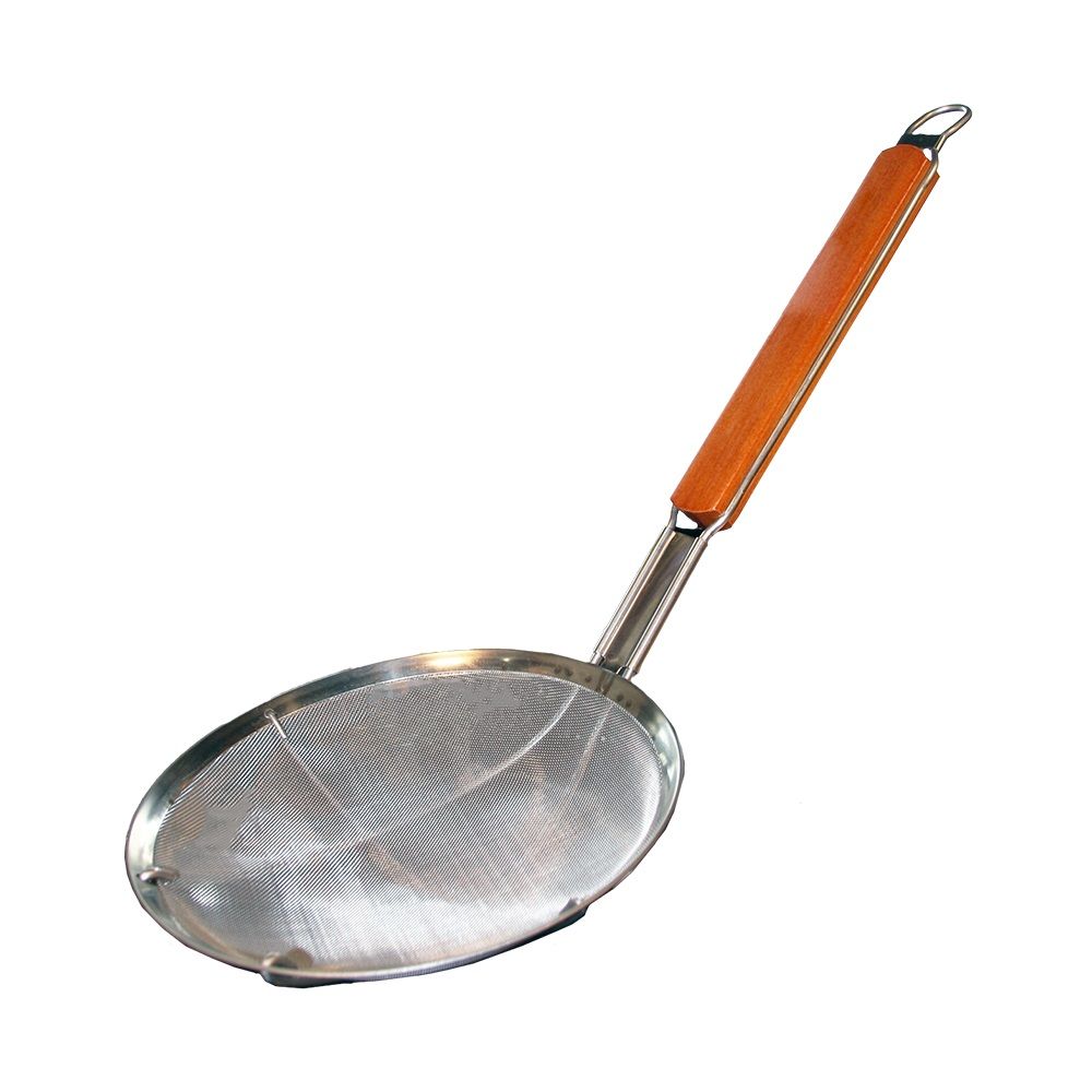 Шумовка сетчатая с деревянной ручкой d 20 см, l 49 см, P.L. Proff Cuisine