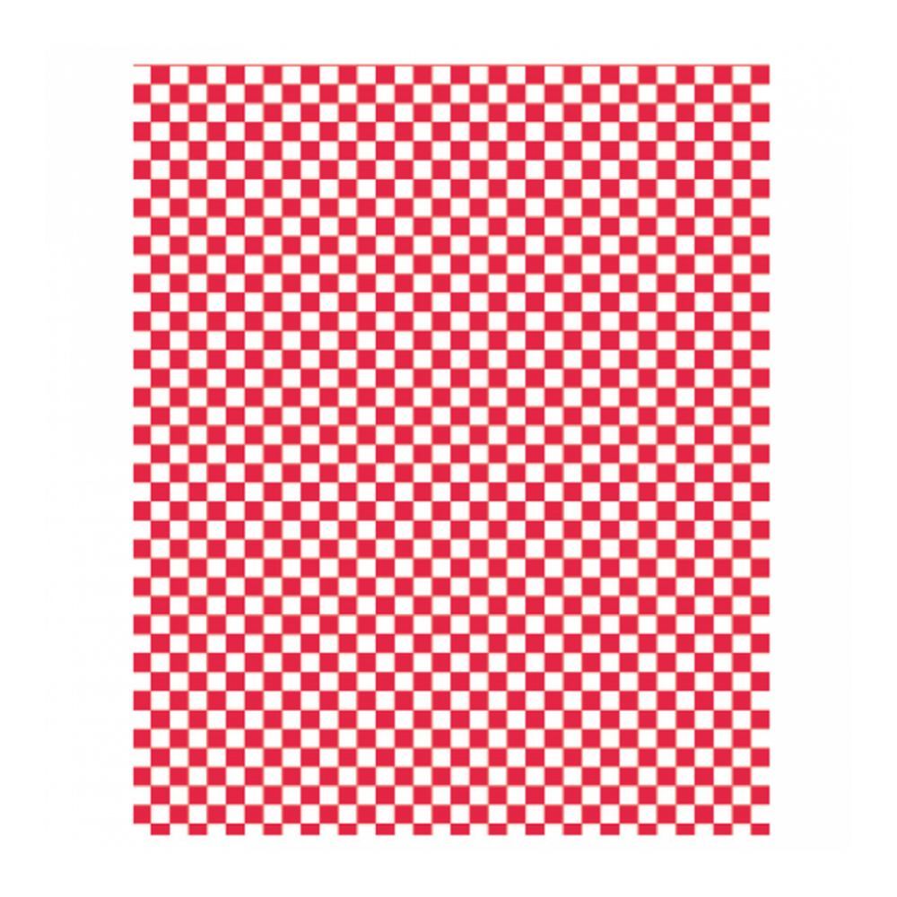 Упаковочная бумага "Красная клетка", 31*31 см, жиростойкий пергамент 32 г/см2, 1000 шт/уп, Garcia de