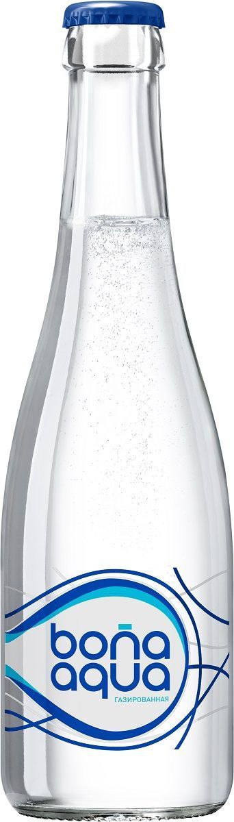 Вода газированная "Бона Аква",стеклянная бутылка,0,33 л (упаковка 12 шт)