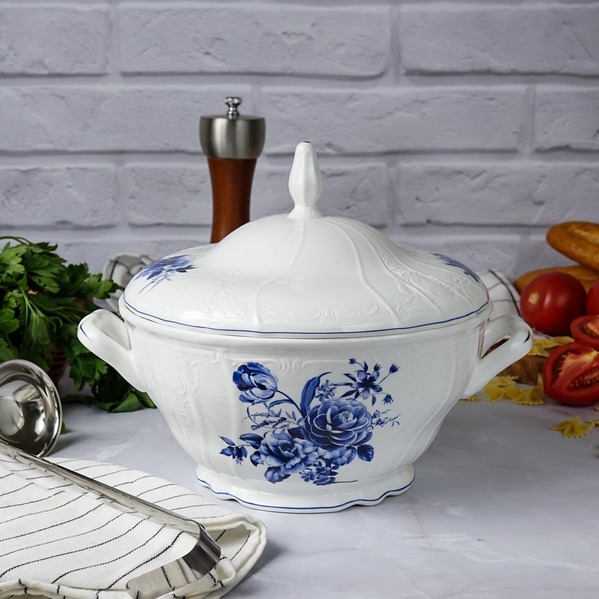 Супница 2500 мл,коллекция "Blue Flower"  P.L. Proff Cuisine