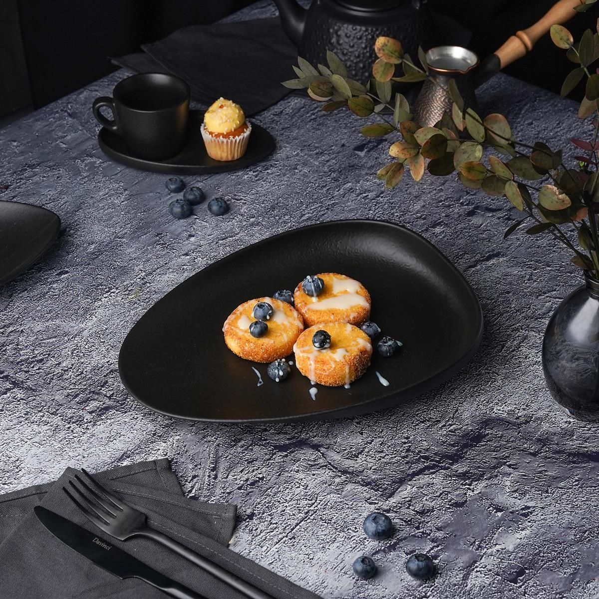 Тарелка  Black Raw Steller 26,5*20*4,5 см, P.L. Proff Cuisine