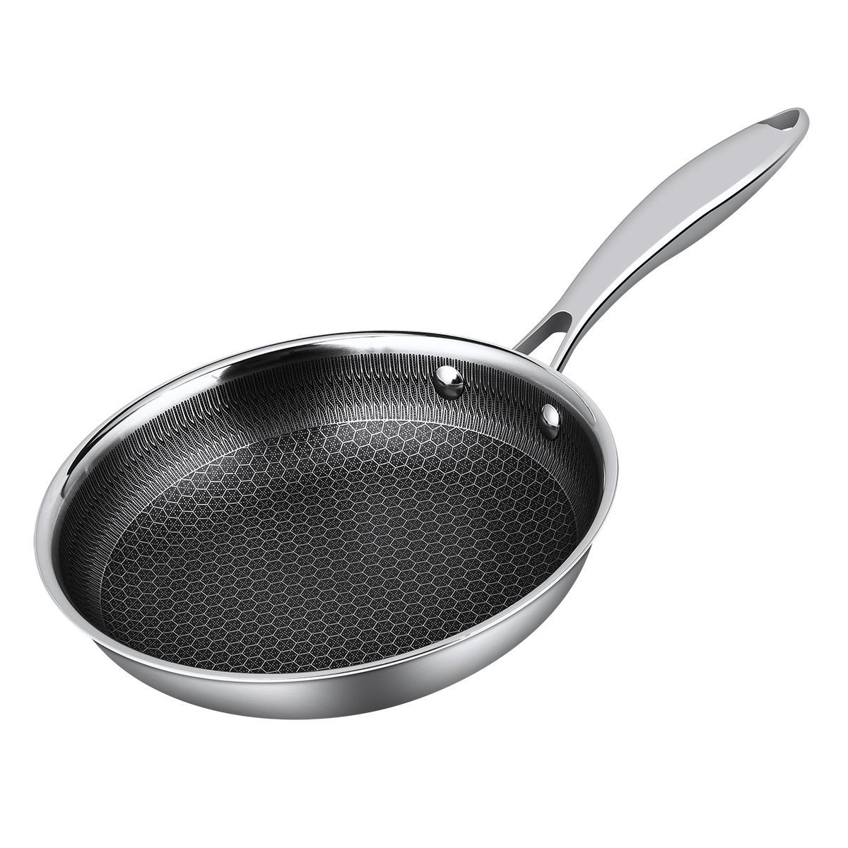 Сковорода d=26/19.5 см, h=4.5cм, "Honeycombs", нерж. 3-х слойная. Индукция,  P.L. - ProffCuisine
