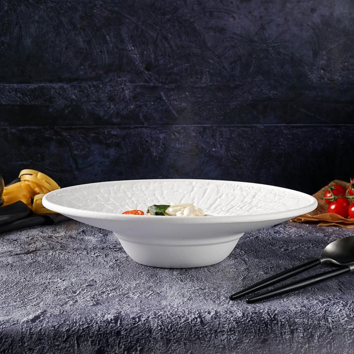 Тарелка для пасты,супа,салата d=27см, h=5,5 cм, 200 мл, серия "White Raw Wood"  P.L. - ProffCuisine