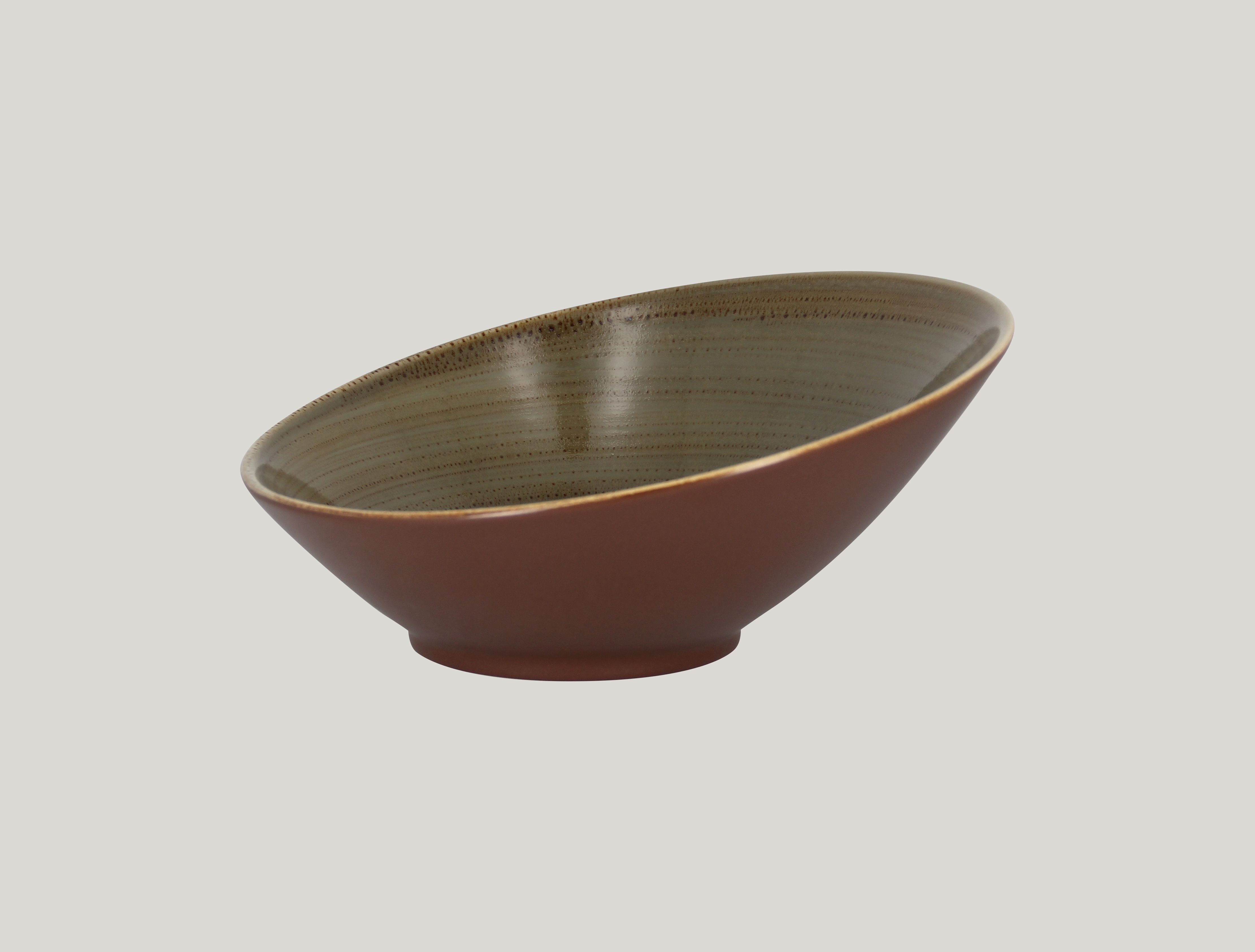 Ассиметричная тарелка RAK Porcelain Twirl Alga 1,6 л, 29*14 см